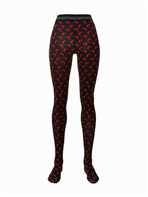 stampa lune MARINE SERRE | JE10FW18LEGGINGSREDMOON/BLACK